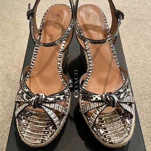 Coach Dalton Wedge Espadrille Sandals Size 9